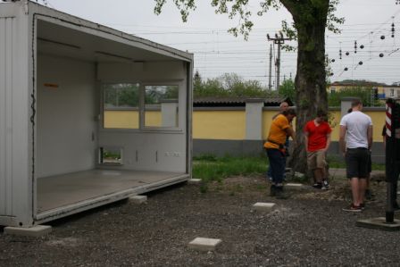 3 Container aufstellen